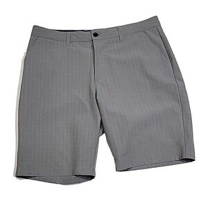 Travis Mathew Beck Plaid Golf Gray Flat Front Stretch Athletic Shorts Men's 36
